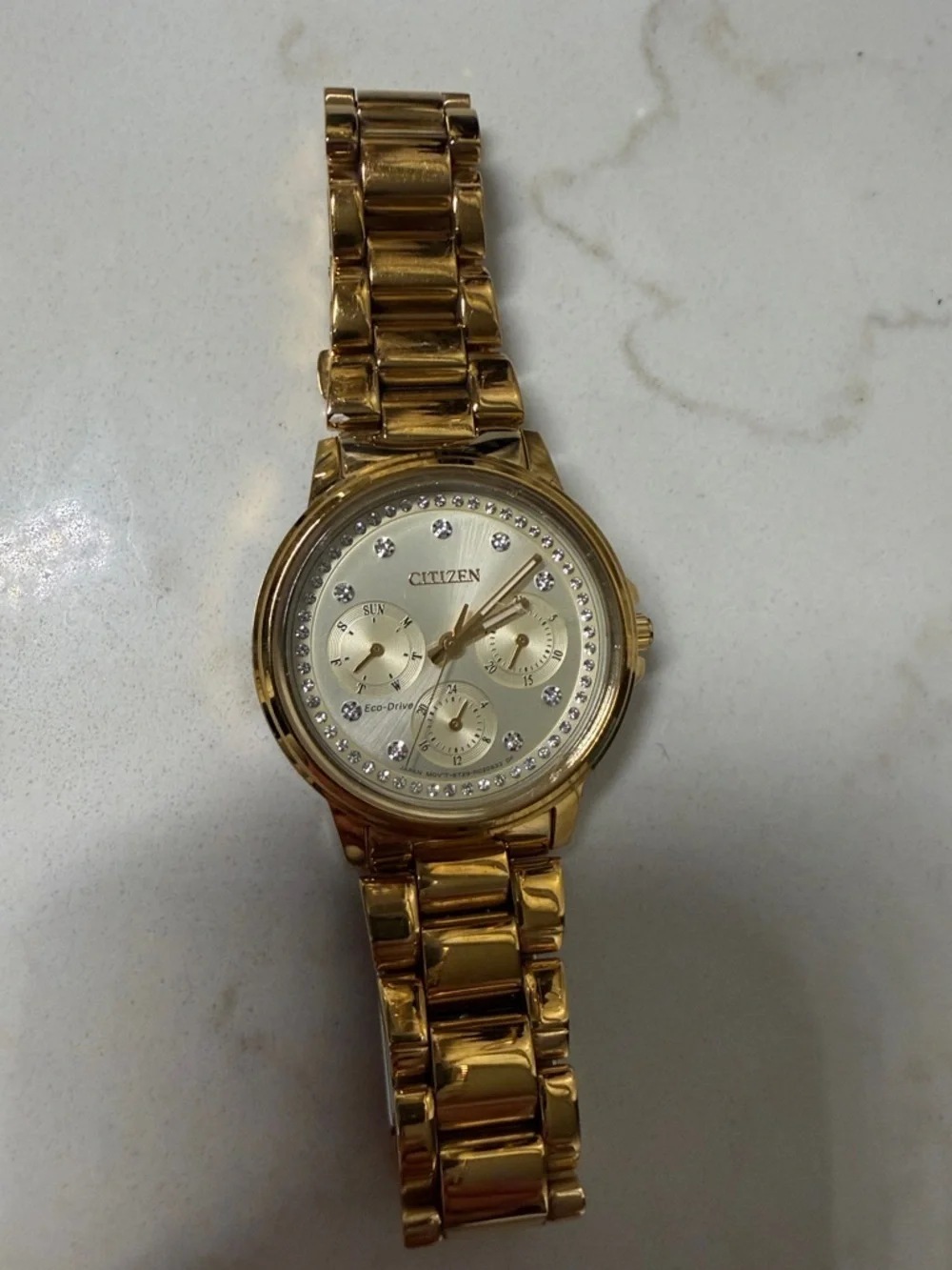 Citizen Gold-Tone Women's Crystal Dial Bracelet Watch
